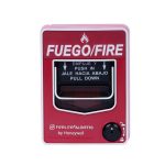 BG‑12LSP – Estación manual doble acción con llave y etiquetado bilingüe