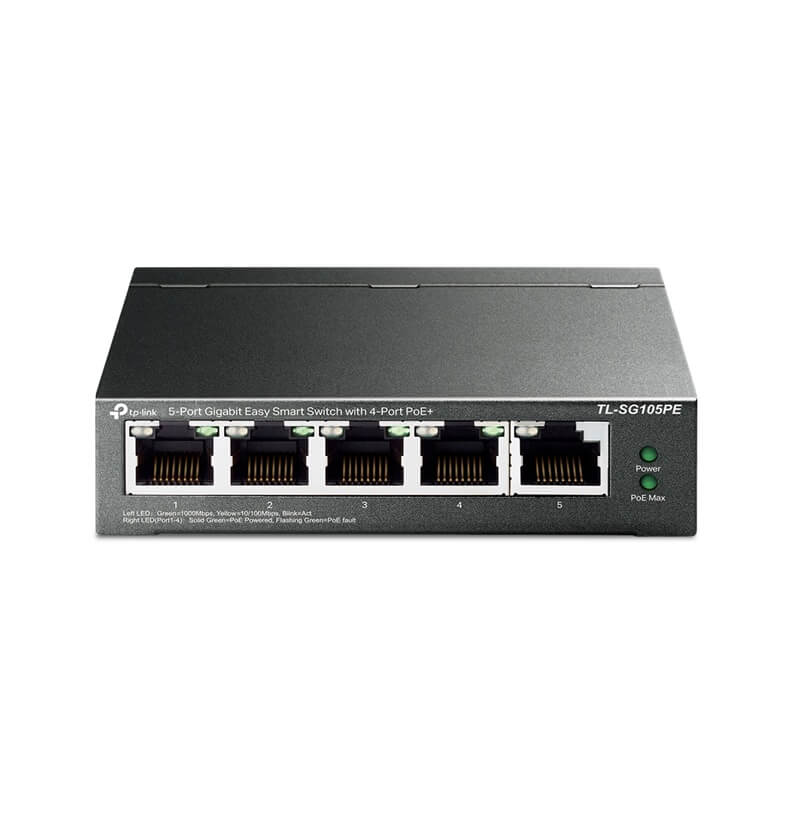TL-SG105PE-img1 Switch Easy Smart Gigabit de 5 Puertos con 4 Puertos PoE+ (TL-SG105PE) - Imagen 1